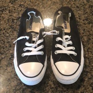 Converse black low tops
